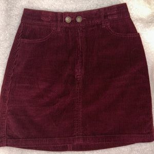 Hollister corduroy ultra high rise skirt